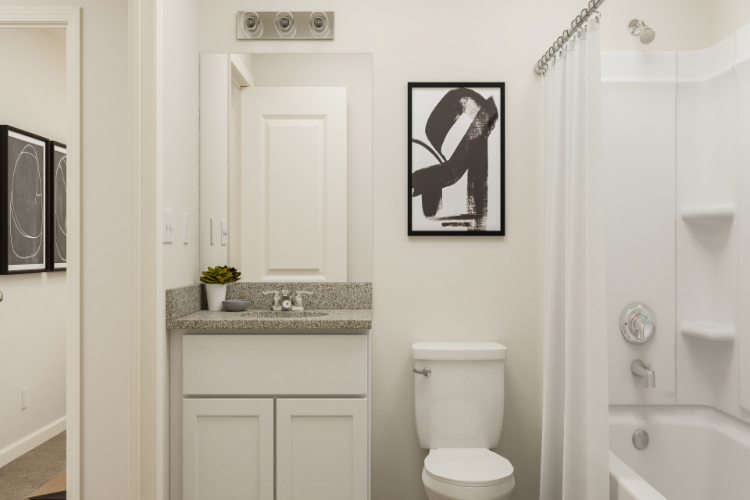 A bathroom with a toilet and a sink.