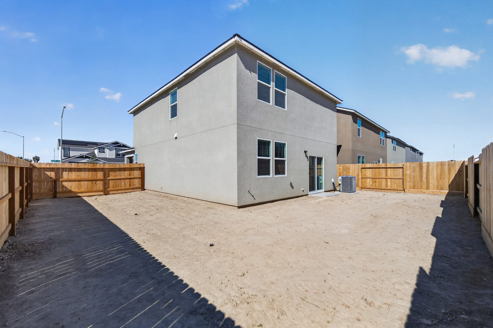 A building with a fence around it.