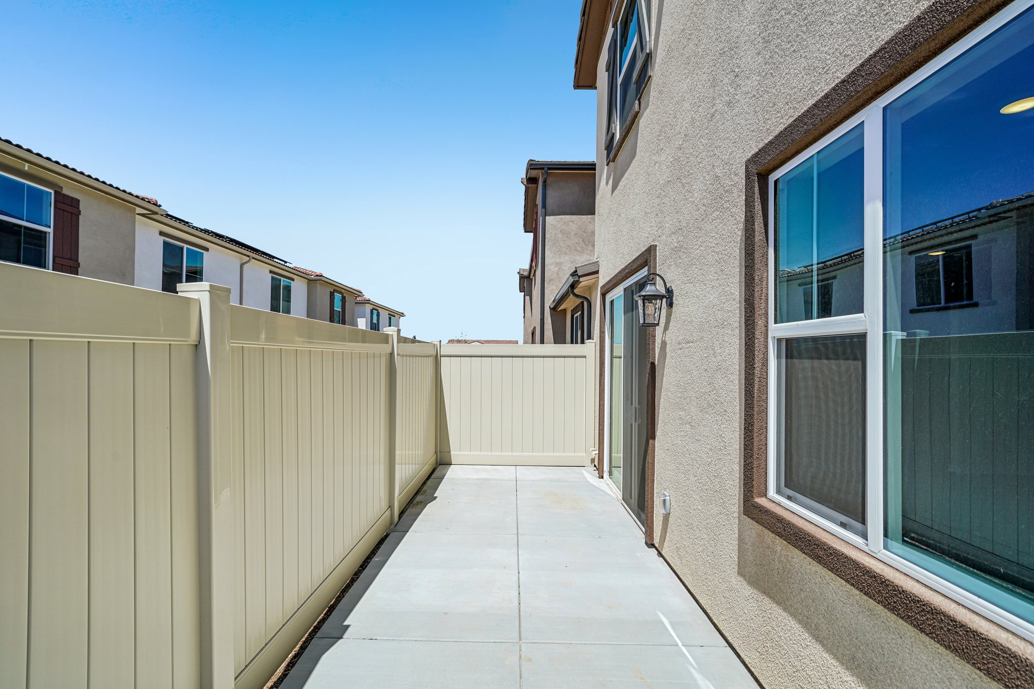 A walkway between buildings.