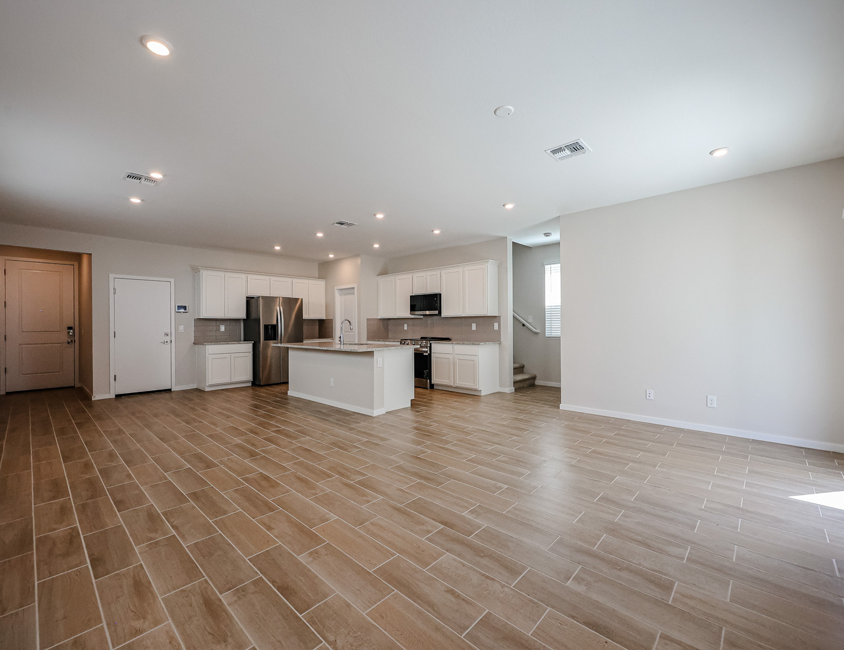 A large empty kitchen.