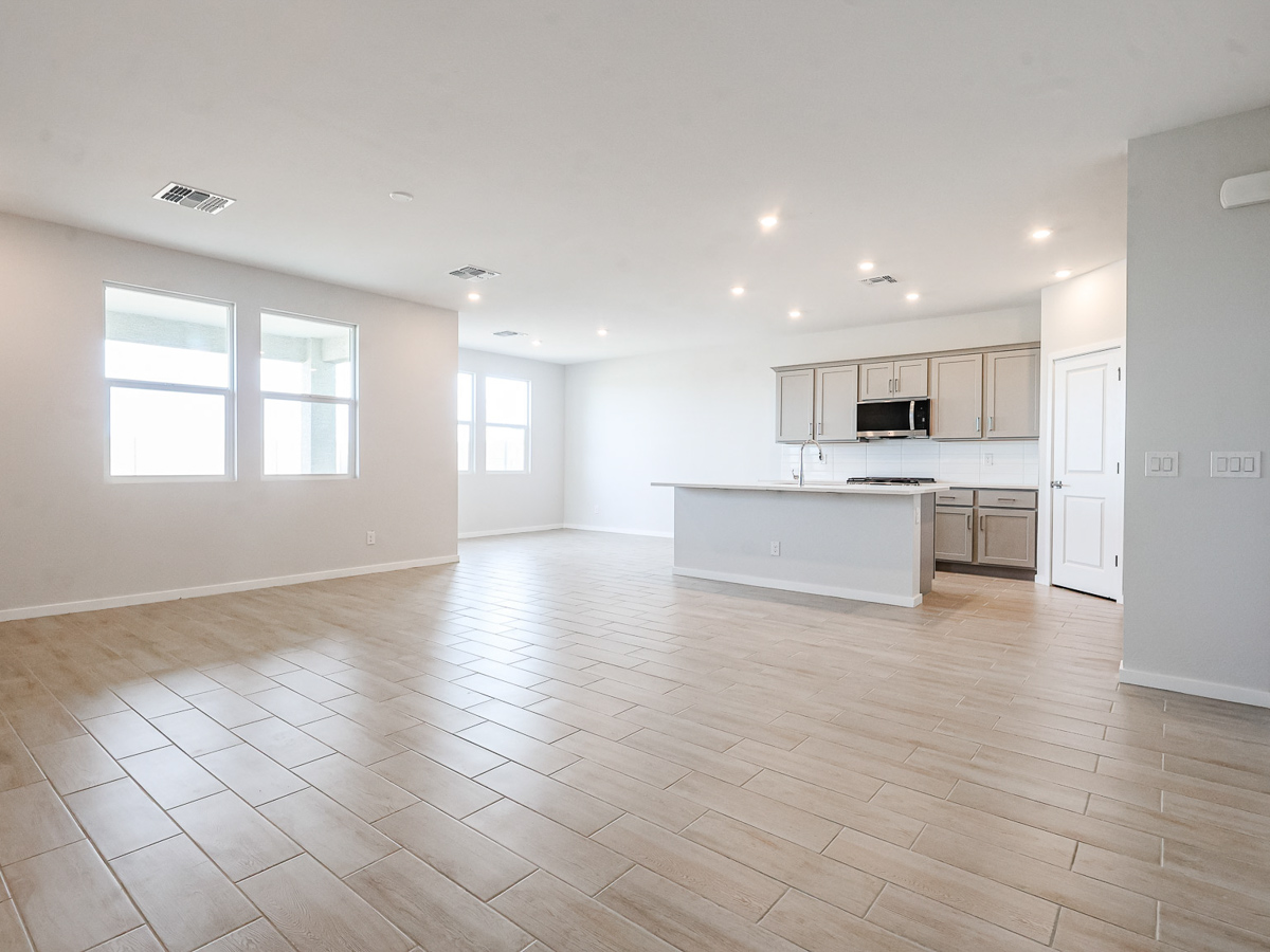 A large empty kitchen.