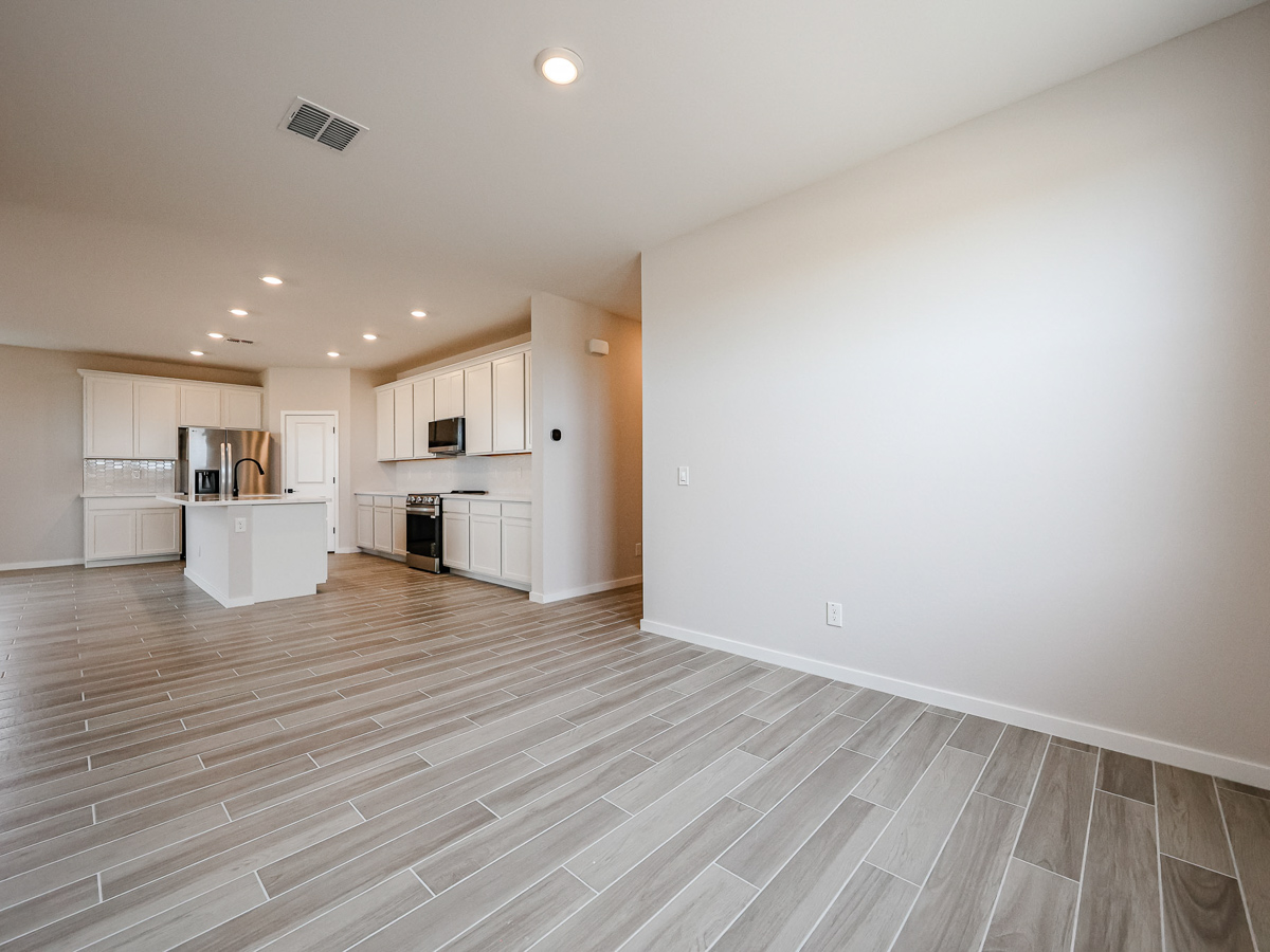 A large empty kitchen.