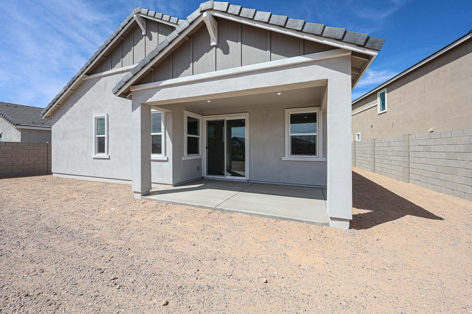 A house with a garage.