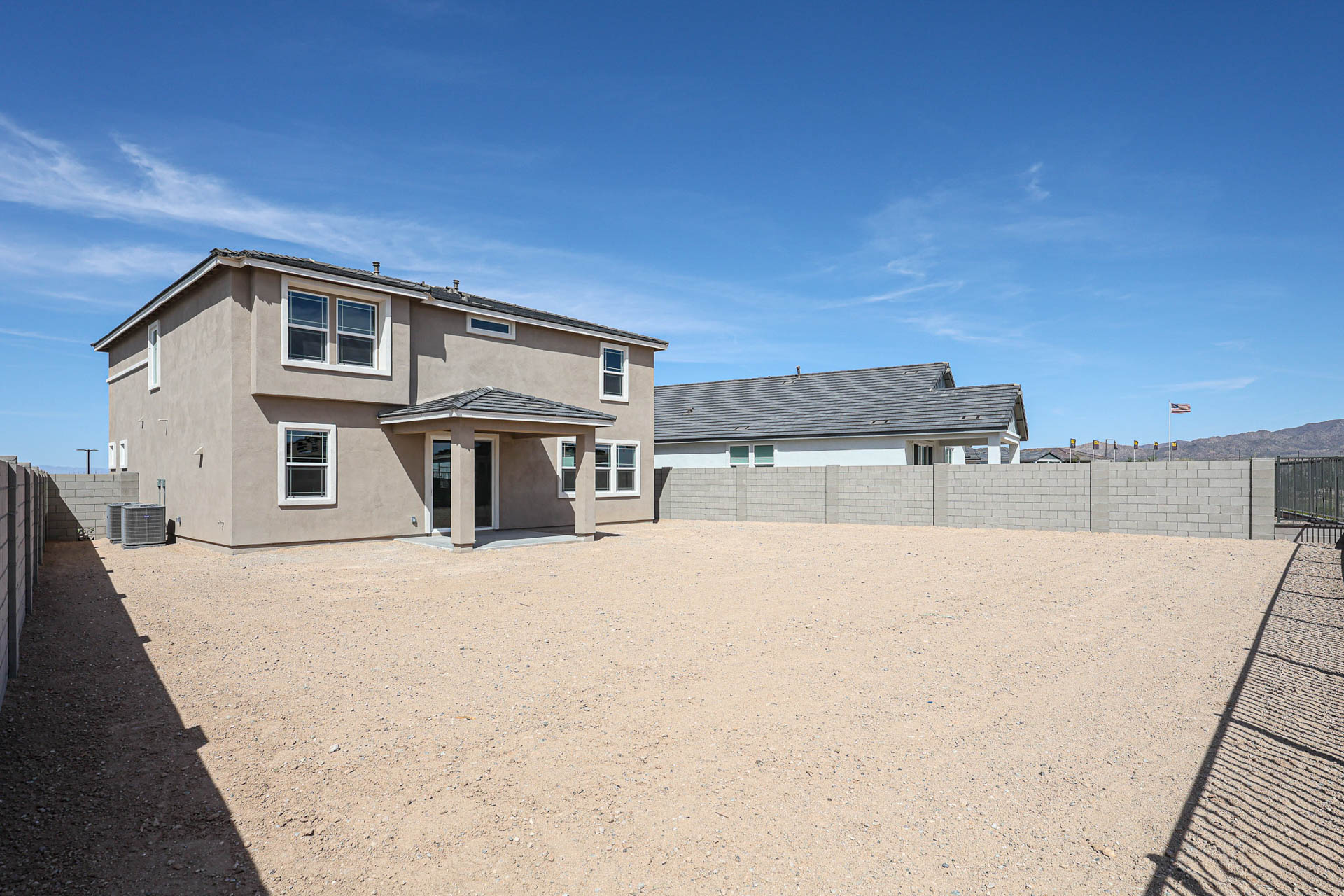 A building with a fence around it.