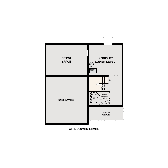Diagram, engineering drawing. Fraser Floorplan, Standard Basement