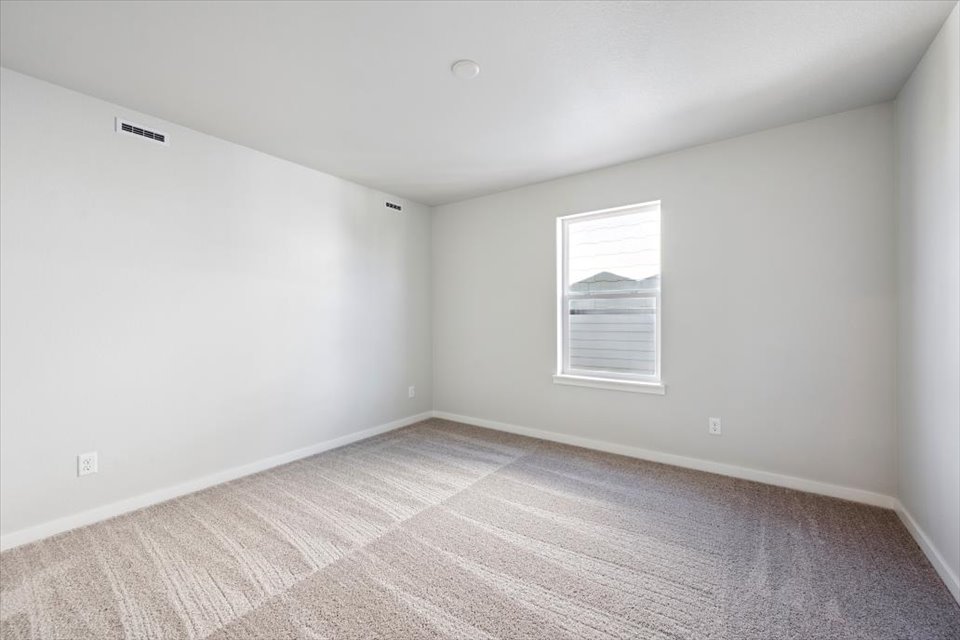 A room with a window.