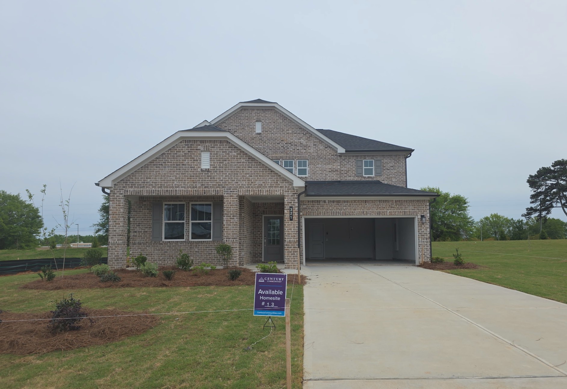 A house with a driveway.