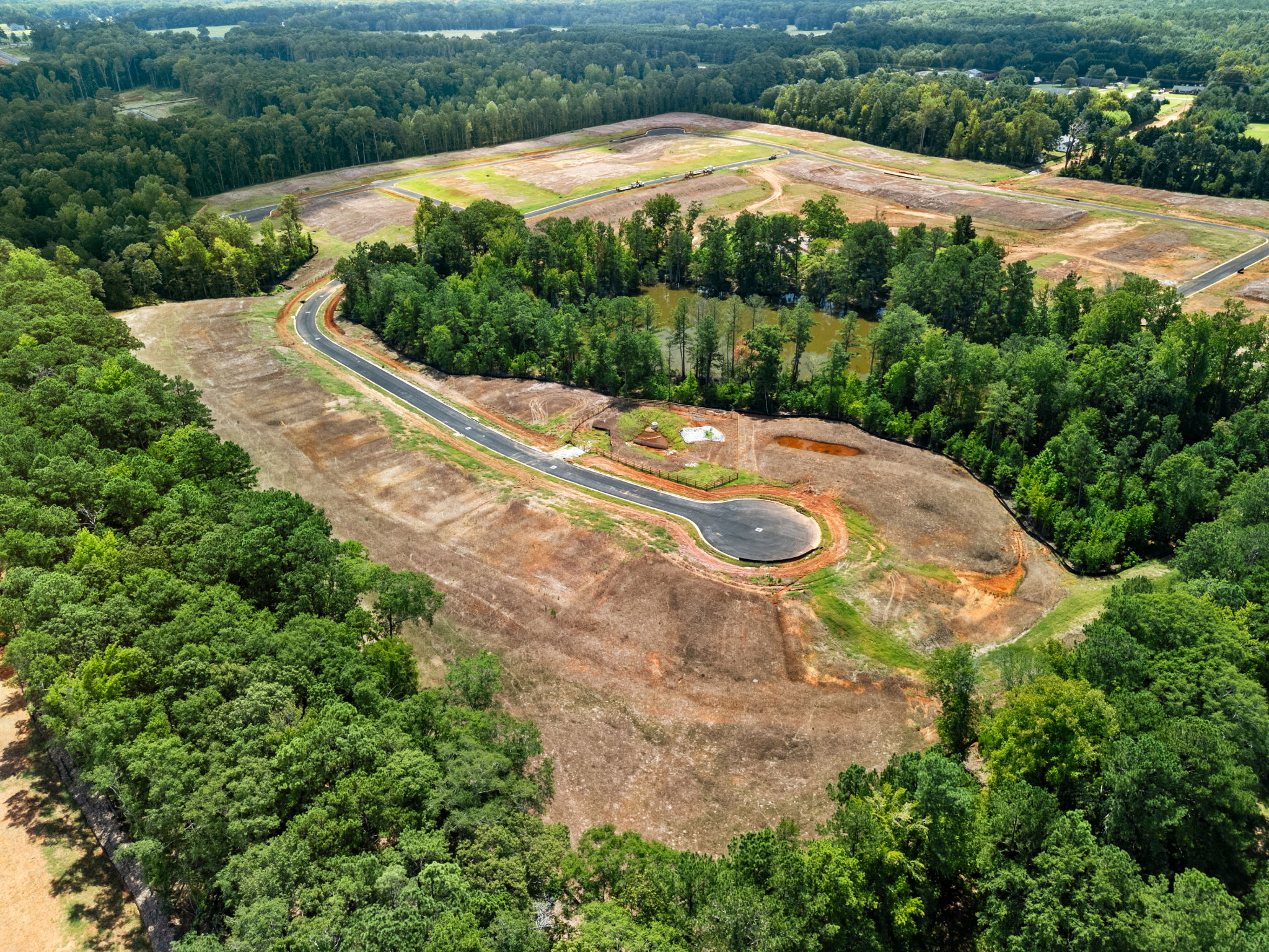 A river running through a forest.