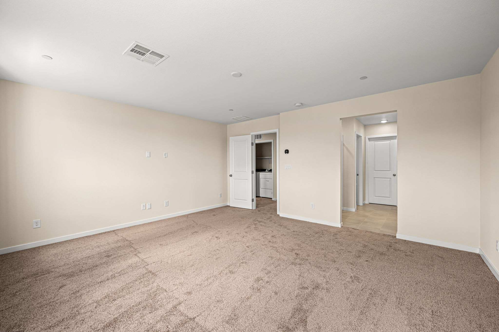 A room with white walls.