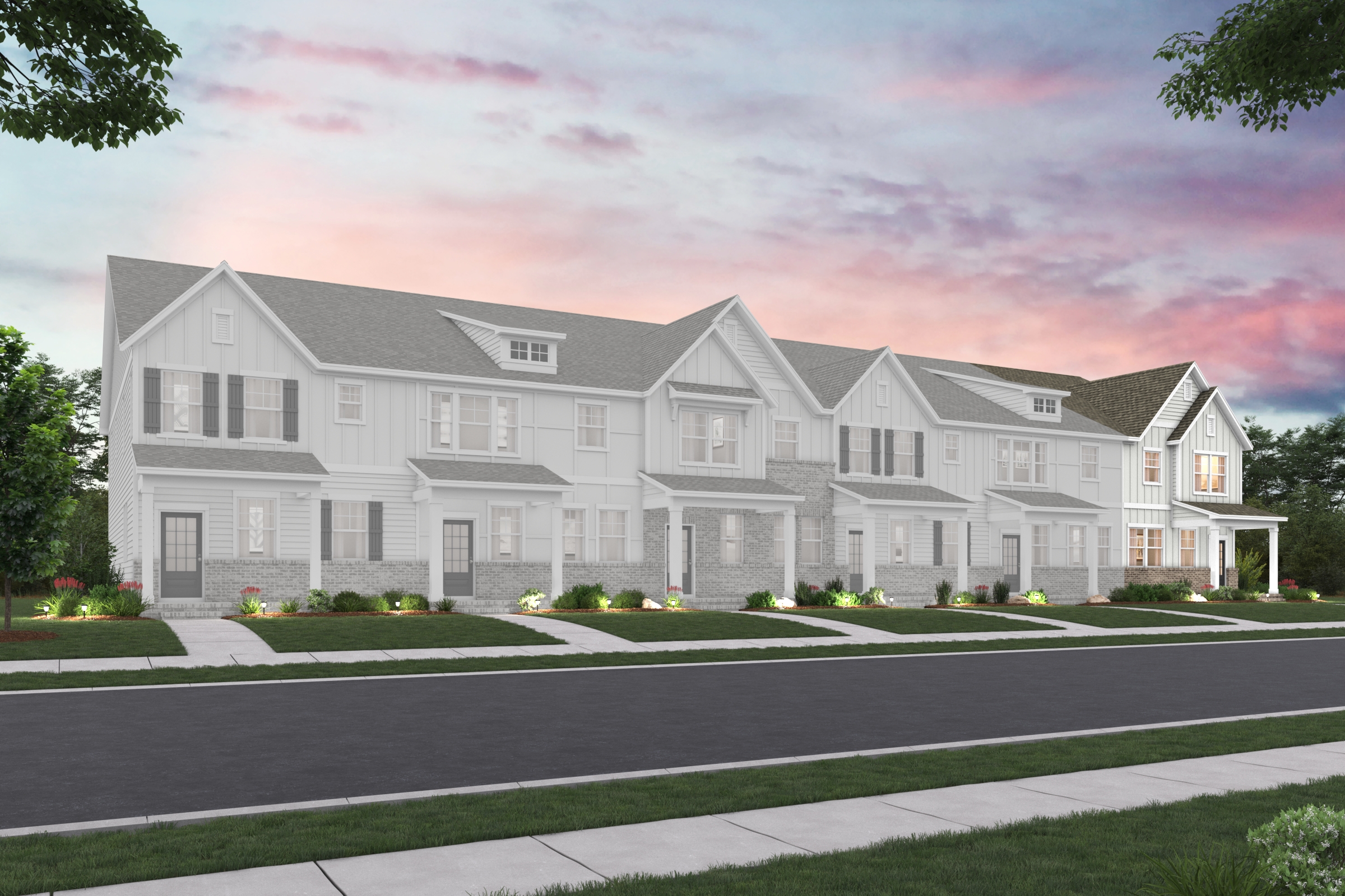 A large white house.