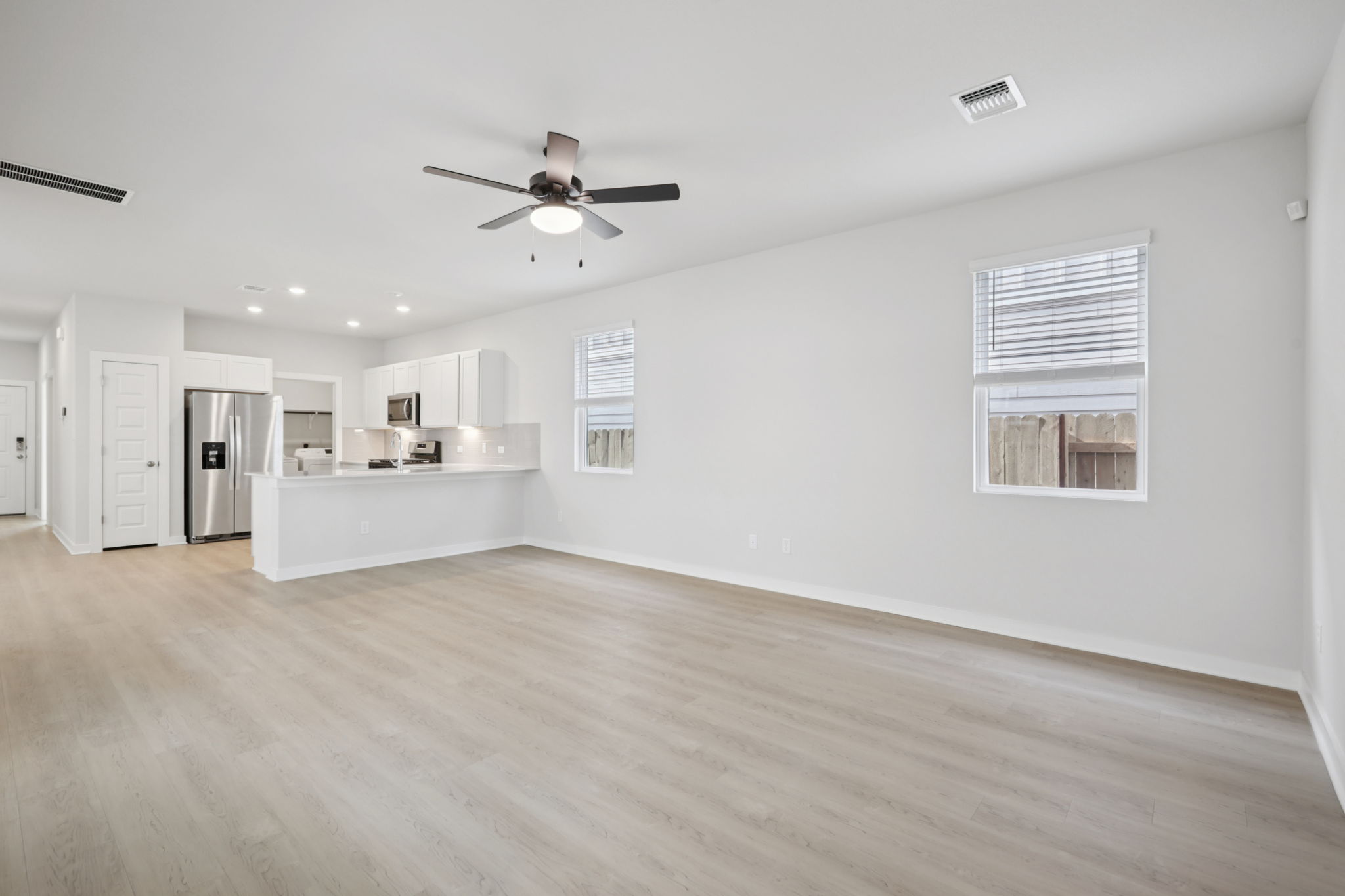 A large empty kitchen.
