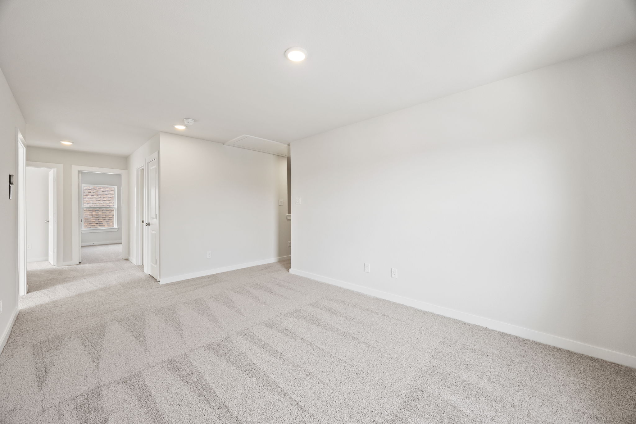 A room with white walls.