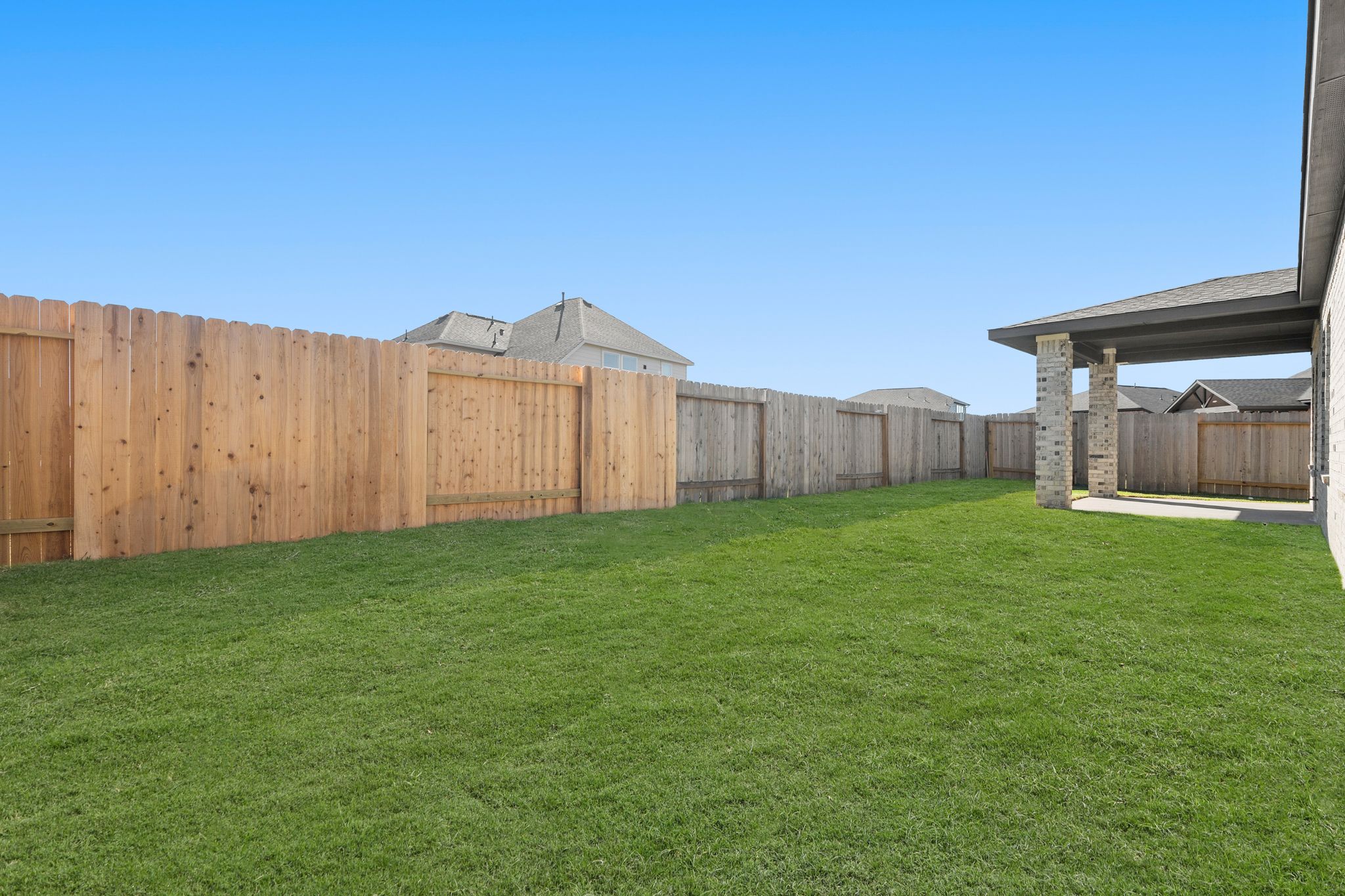 A row of wooden buildings.
