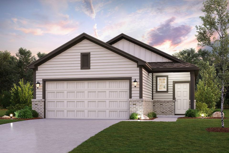 A house with a garage.