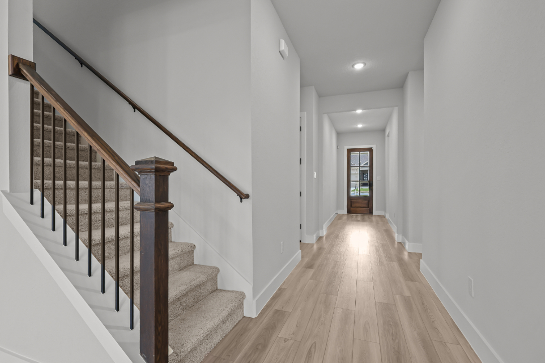 A staircase in a house.