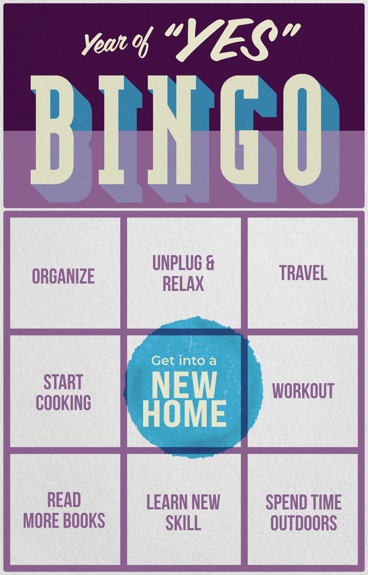 Year of "Yes" 2026 Bingo Card